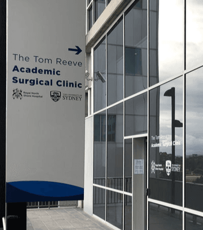 Entrance to the Tom Reeve Academic Surgical Clinic in the Kolling Building at Royal North Shore Hospital